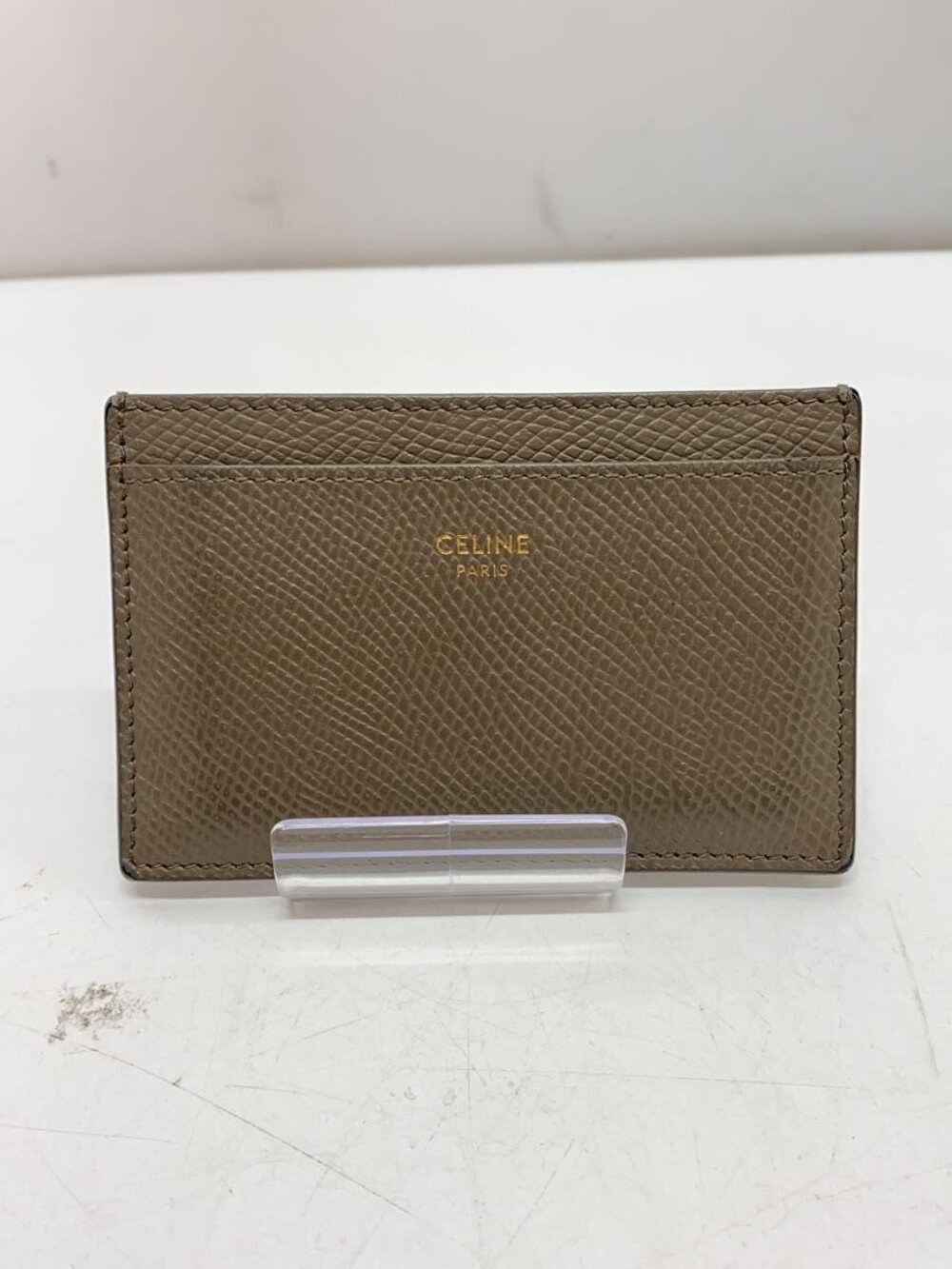 Celine Card Case Wallet Leather Beige Cream